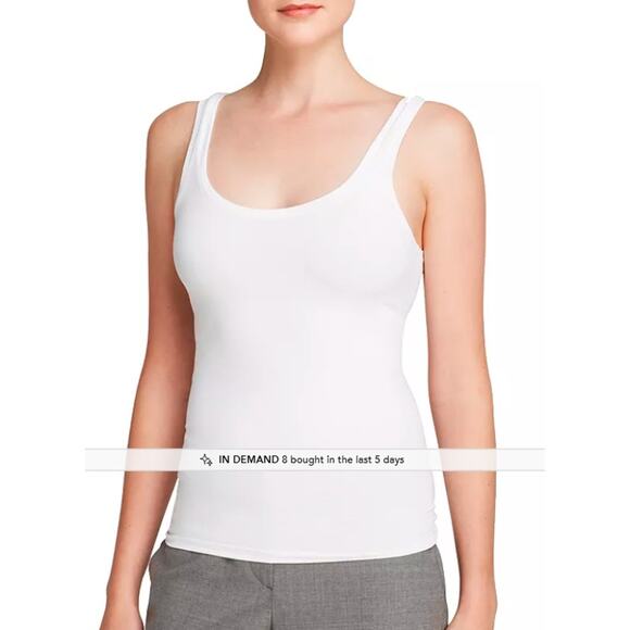 Theory Women's Len Tubular Tank Top White One Size NWT 110 - Picture 6 of 12